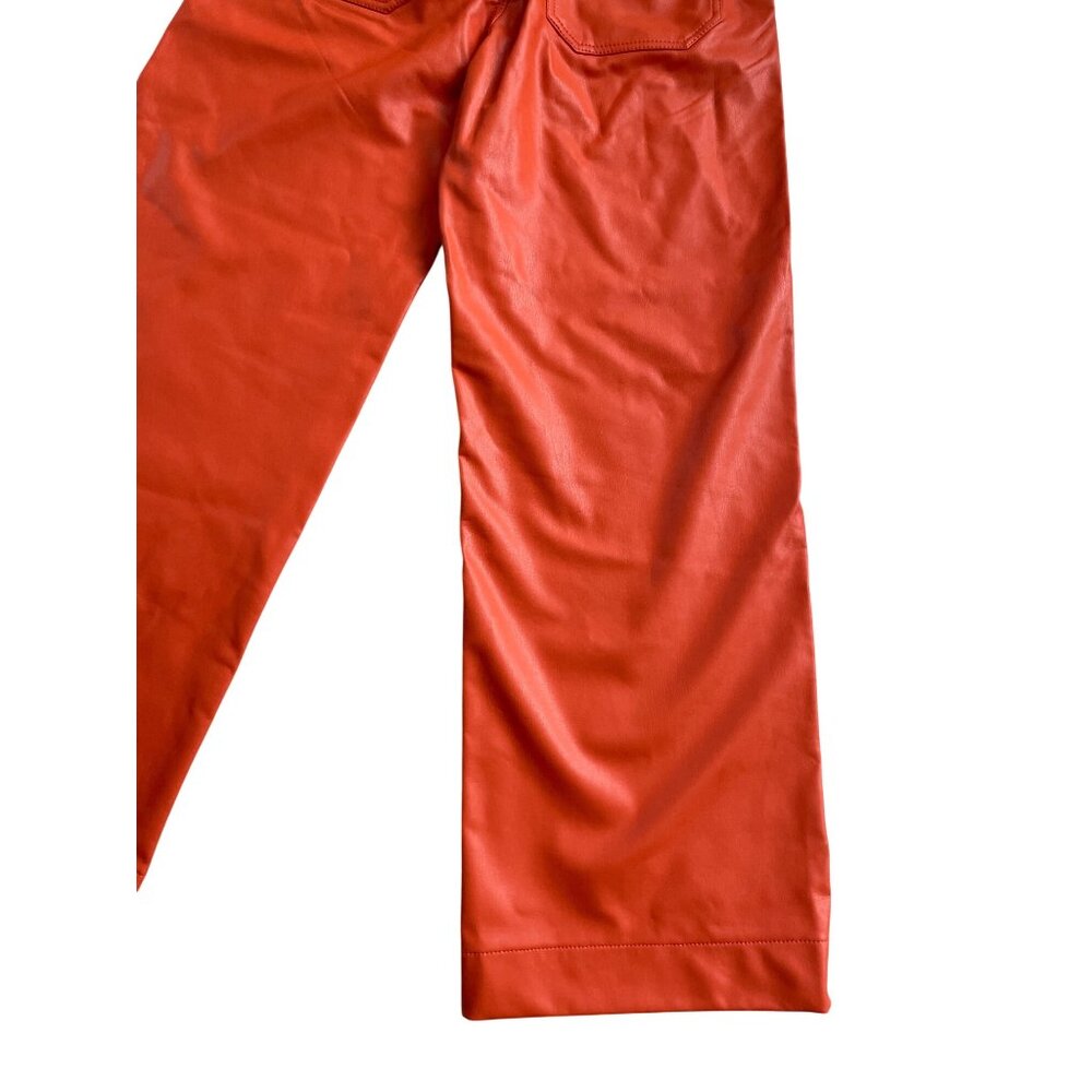 Anthropologie Maeve Women's 23 Colette High rise Wide leg Orange Crop pant - Picture 11 of 11